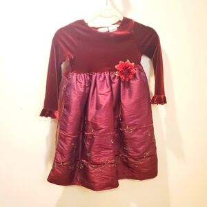 GEORGE Red Velvet Girls formal dress size 6
